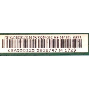 MAIN PARA TV INSIGNIA RESOLUCION (3840 x 2160) / NUMERO DE PARTE XLCB02K131 / 715GA715-M01-B00-005K / DISPLAY ST5461D12-6 / MODELO NS-55F301NA22